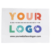 Aangepaste zakelijke Logo - Grote papiertas Groot Cadeauzakje (Achterkant)