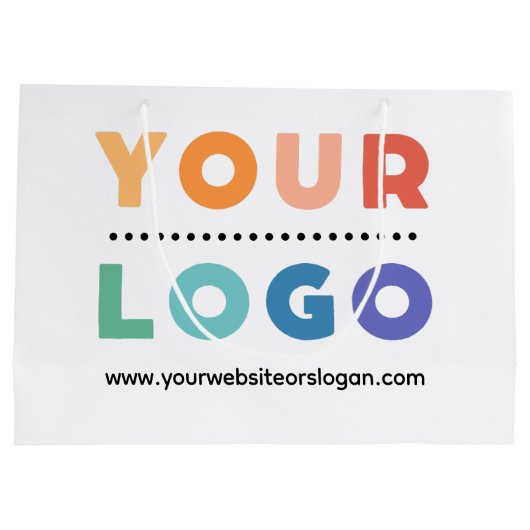 Aangepaste zakelijke Logo - Grote papiertas Groot Cadeauzakje (Achterkant)