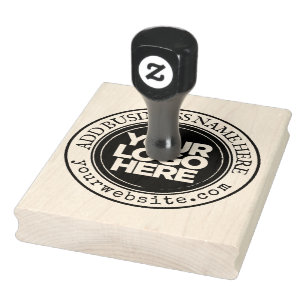Aangepaste zakelijke Logo grote ronde strepen Rubberstempel
