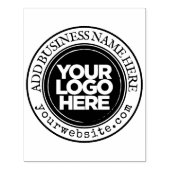 Aangepaste zakelijke Logo grote ronde strepen Rubberstempel (Afrduk)