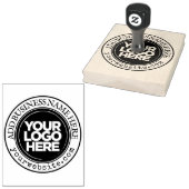 Aangepaste zakelijke Logo grote ronde strepen Rubberstempel (Gestempeld)