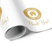 Aangepaste zakelijke Logo Hartelijk dank Cadeaupapier (Rol Hoek)