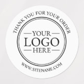 Aangepaste zakelijke Logo Hartelijk dank Labels (Design 1)