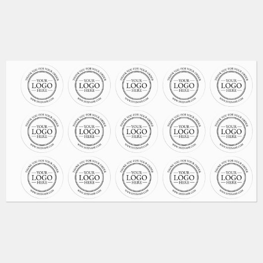 Aangepaste zakelijke Logo Hartelijk dank Labels (Vel)