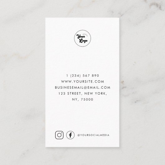 Aangepaste zakelijke Logo Hartelijk dank - Minimaa Kortingskaartje (Achterkant)