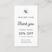 Aangepaste zakelijke Logo Hartelijk dank - Minimaa Kortingskaartje (Voorkant)