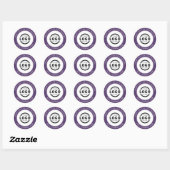Aangepaste zakelijke Logo - Hartelijk dank Paars Ronde Sticker (Vel)