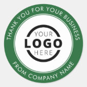 Aangepaste zakelijke Logo - Hartelijk dank Ronde Sticker (Voorkant)