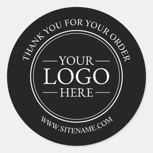 Aangepaste zakelijke Logo Hartelijk dank Ronde Sticker (Voorkant)