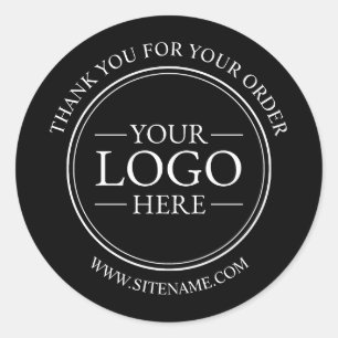 Aangepaste zakelijke Logo Hartelijk dank Ronde Sticker