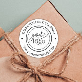 Aangepaste zakelijke Logo Hartelijk dank Ronde Sticker