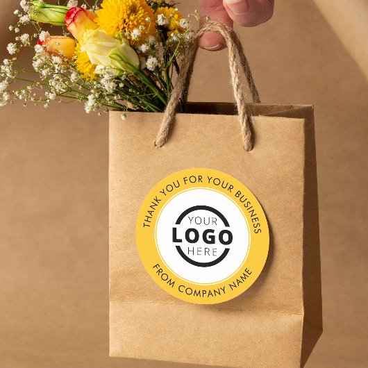 Aangepaste zakelijke Logo - Hartelijk dank Ronde Sticker