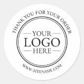 Aangepaste zakelijke Logo Hartelijk dank Ronde Sticker (Voorkant)