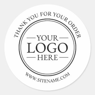 Aangepaste zakelijke Logo Hartelijk dank Ronde Sticker