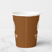 Aangepaste zakelijke Logo hier Elegante Schattigee Papieren Bekers (Rechts)