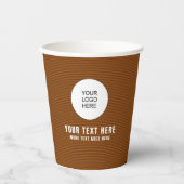 Aangepaste zakelijke Logo hier Elegante Schattigee Papieren Bekers (Voorkant)
