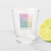 Aangepaste zakelijke Logo Hier Naam tekst toevoege Shot Glas (Achterkant)