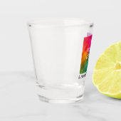 Aangepaste zakelijke Logo Hier Naam tekst toevoege Shot Glas (Links)