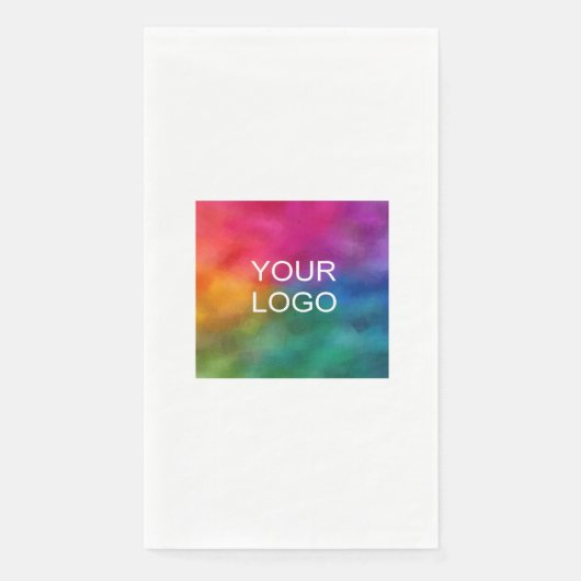 Aangepaste zakelijke Logo Hier Tekst toevoegen Wit Servet (Voorkant)