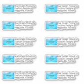 Aangepaste zakelijke Logo in tekst in vorm Adverte Sticker (Voorkant)