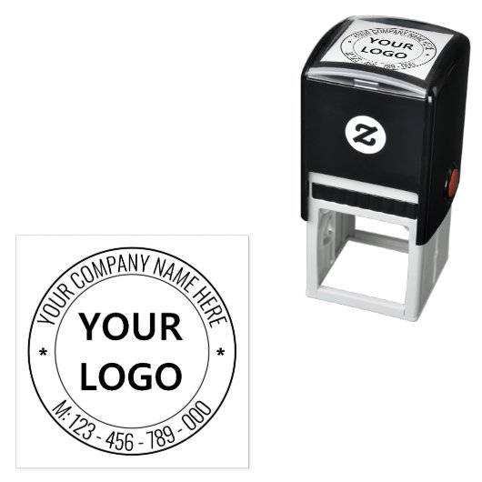 Aangepaste zakelijke logo-info tekst ronde stempel (In situ)