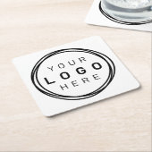 Aangepaste zakelijke Logo Kartonnen Onderzetters (Schuin)
