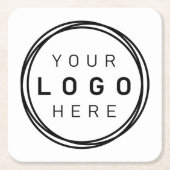 Aangepaste zakelijke Logo Kartonnen Onderzetters (Voorkant)