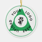 Aangepaste zakelijke Logo Keramisch Ornament (Voorkant)