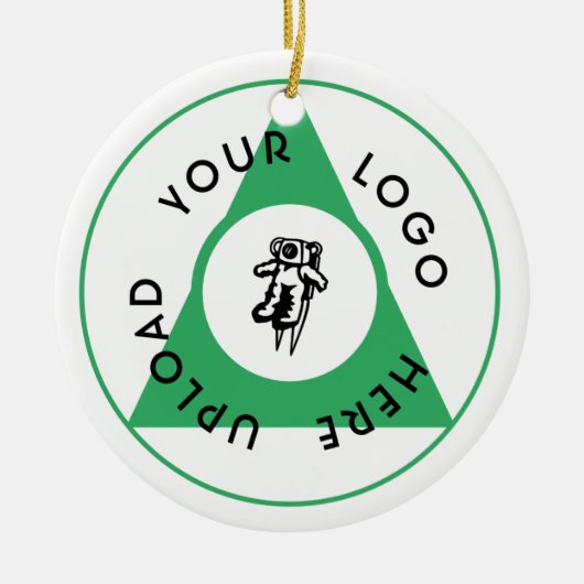 Aangepaste zakelijke Logo Keramisch Ornament (Voorkant)