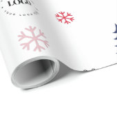 Aangepaste zakelijke Logo kerstboom met cadeautjes Cadeaupapier (Rol Hoek)