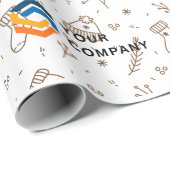 Aangepaste zakelijke Logo kerstcadeau Cadeaupapier (Rol Hoek)