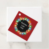 Aangepaste zakelijke Logo kerstfeestgloeilamp Bedankjes Labels (In situ)