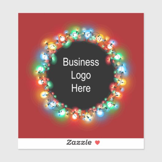 Aangepaste zakelijke Logo kerstfeestgloeilamp Sticker (Vel)