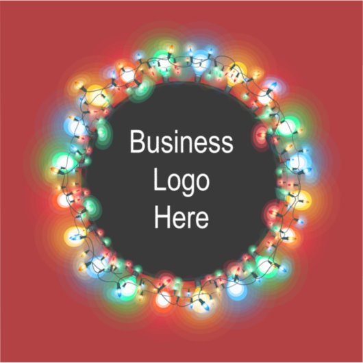 Aangepaste zakelijke Logo kerstfeestgloeilamp Sticker (Voorkant)