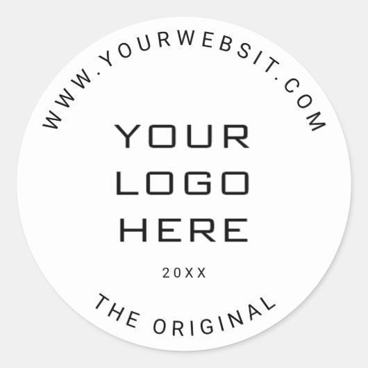 Aangepaste zakelijke Logo Klassieke ronde Sticker (Voorkant)