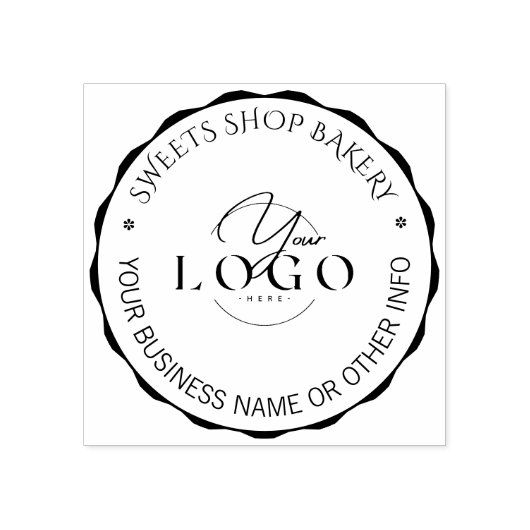 Aangepaste zakelijke Logo | Leuke zelfgemaakte bak Rubberstempel (Afrduk)