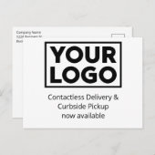 Aangepaste zakelijke Logo levering en Curbside pic Aankondigingskaart (Voorkant / Achterkant)