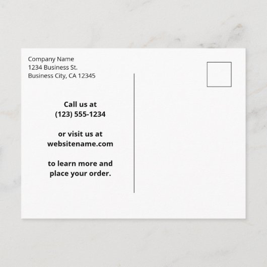 Aangepaste zakelijke Logo levering en Curbside pic Aankondigingskaart (Achterkant)