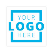 Aangepaste zakelijke Logo Licht Aqua Blue Ink Stem Zelfinktende Stempel (Design)