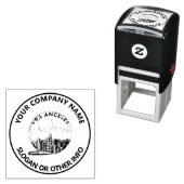 Aangepaste zakelijke Logo Los Angeles Zelfinktende Stempel (In situ)
