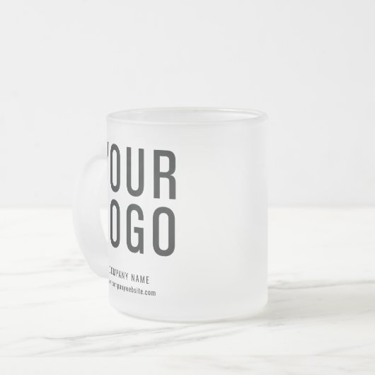 Aangepaste zakelijke Logo Matglas Koffiemok (Voorkant links)