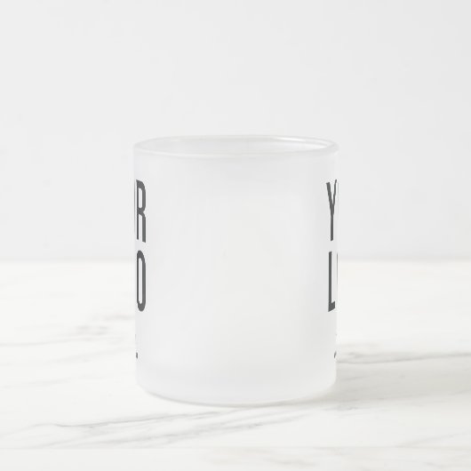 Aangepaste zakelijke Logo Matglas Koffiemok (Center)