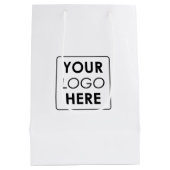 Aangepaste zakelijke Logo Medium Cadeauzakje (Achterkant)