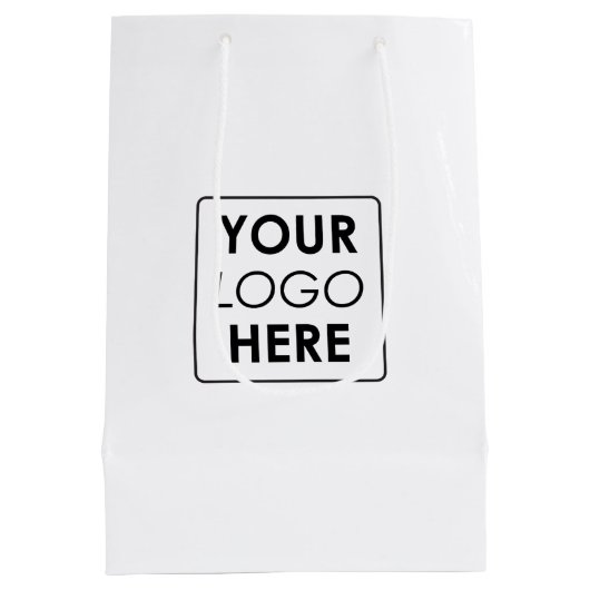 Aangepaste zakelijke Logo Medium Cadeauzakje (Achterkant)