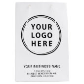 Aangepaste zakelijke Logo Medium Cadeauzakje (Voorkant)