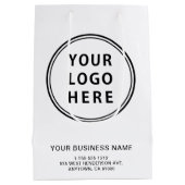 Aangepaste zakelijke Logo Medium Cadeauzakje (Achterkant)