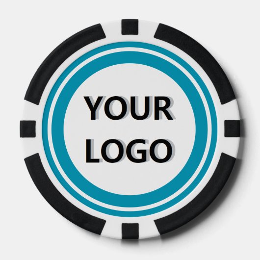 Aangepaste zakelijke logo merk pokerchips voorbeel (Voorkant)