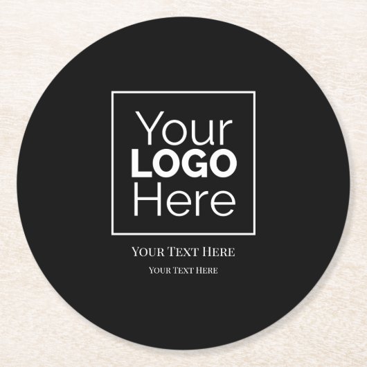 Aangepaste Zakelijke Logo Merk Professioneel Ronde Kartonnen Onderzetter (Voorkant)