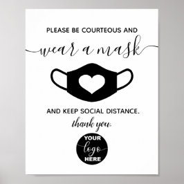 Aangepaste zakelijke Logo merkveiligheid Draag een Poster