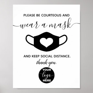 Aangepaste zakelijke Logo merkveiligheid Draag een Poster